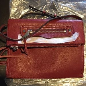 NEw Rebecca Minkoff Small Regan Clutch Tawny Port